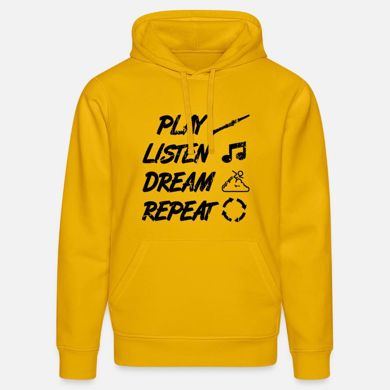 Technique de jeu de la clarinette - Sweat à capuche bio DRUMMER Stanley/Stella Unisexe - jaune spectre