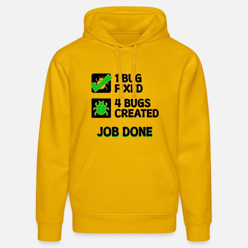 Programmierer Developer Bugfixing Bugs Skripting - Stanley/Stella Unisex Bio-Hoodie DRUMMER  - Spektralgelb