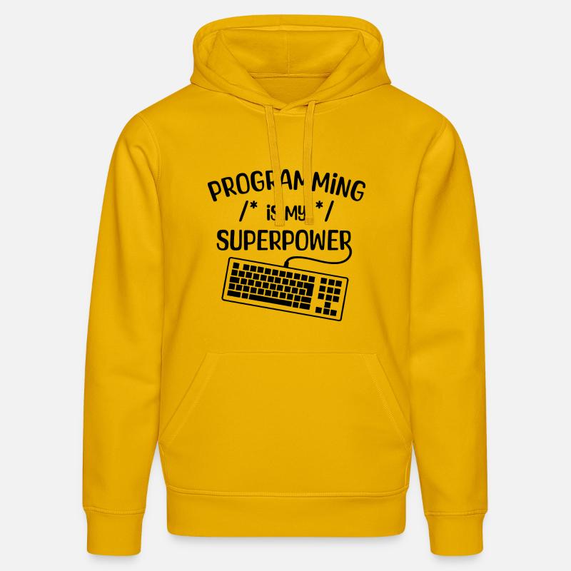 Computer Freak Statement Developer Programmer - Stanley/Stella DRUMMER Unisex Organic Hoodie - spectra yellow