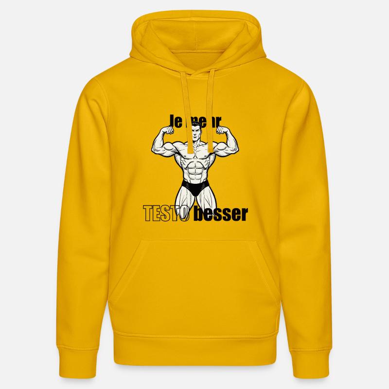 Muscle Hero Power Pose Conception d’impression - Sweat à capuche bio DRUMMER Stanley/Stella Unisexe - jaune spectre