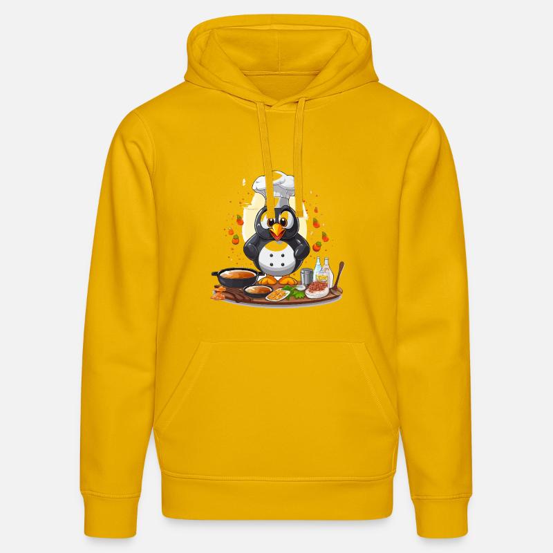 Kitchen Penguin Chef Design - Sweat à capuche bio DRUMMER Stanley/Stella Unisexe - jaune spectre