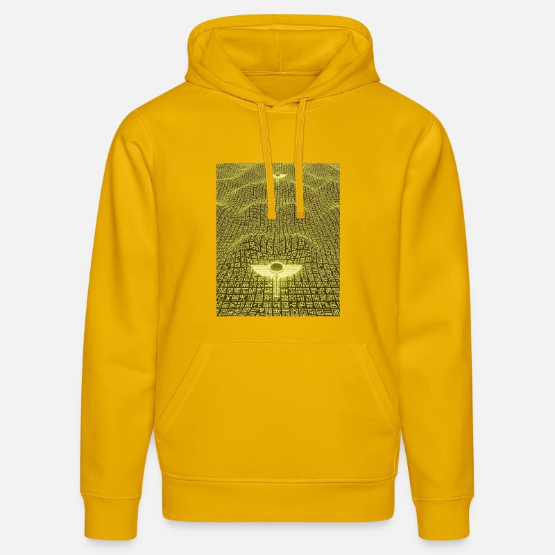 Ancient Golden Code Alien Artifact - Stanley/Stella Unisex Bio-Hoodie DRUMMER - Spektralgelb