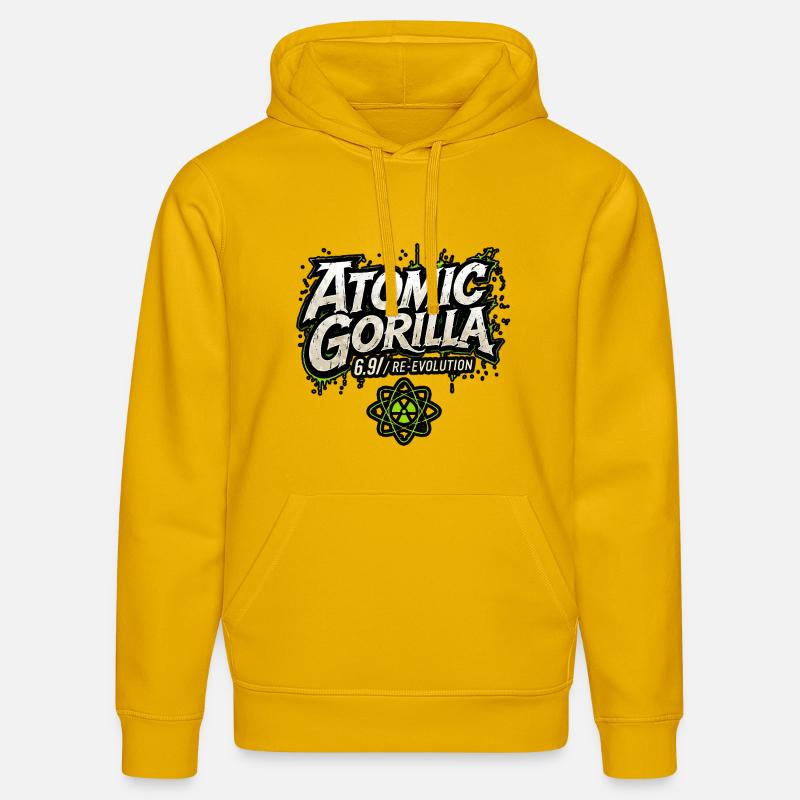 Atomare Gorilla-Reevolution - Stanley/Stella Unisex Bio-Hoodie DRUMMER  - Spektralgelb
