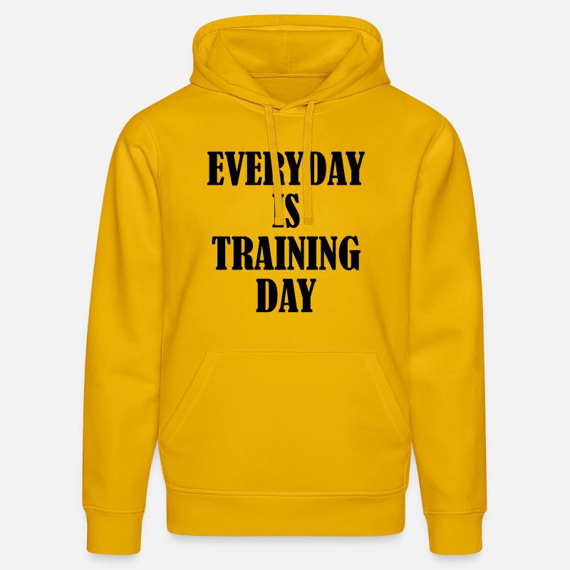 Everyday is Training Day - Sweat à capuche bio DRUMMER Stanley/Stella Unisexe - jaune spectre