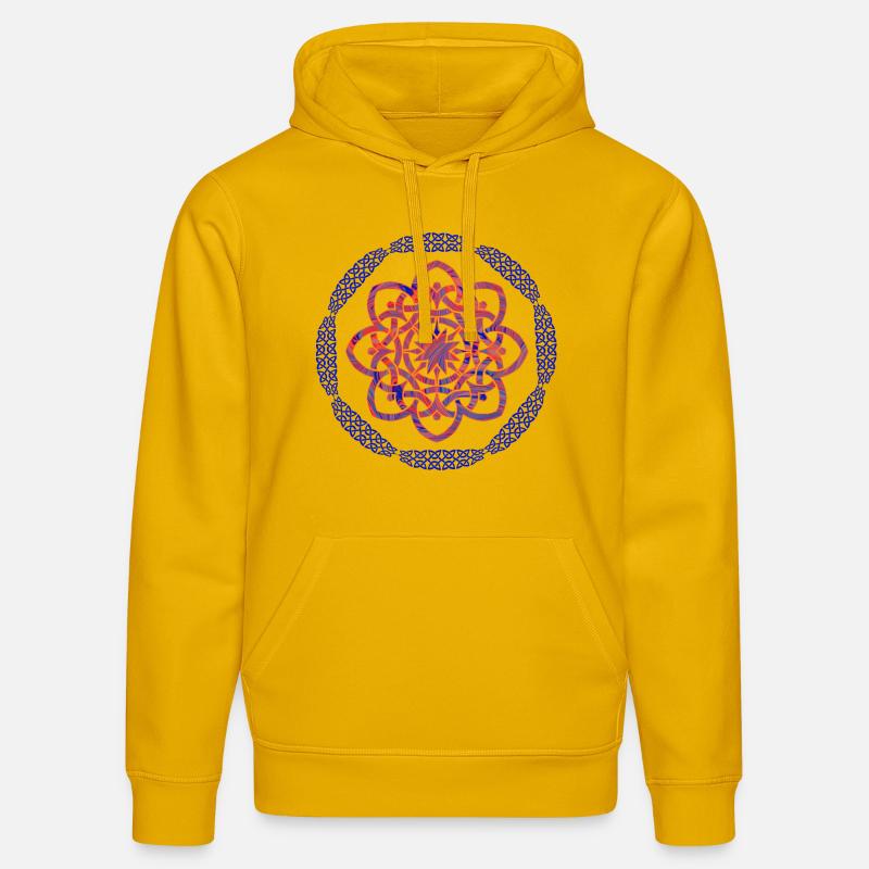 Nœud celtique 19 E 263 - Sweat à capuche bio DRUMMER Stanley/Stella Unisexe - jaune spectre