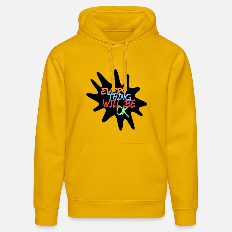 Alles wird gut! Alles wird gut # - Stanley/Stella Unisex Bio-Hoodie DRUMMER  - Spektralgelb