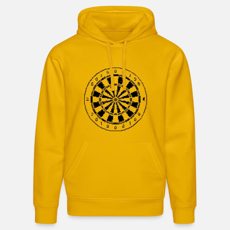 Jeu de fléchettes Pixel Graphique - Sweat à capuche bio DRUMMER Stanley/Stella Unisexe - jaune spectre