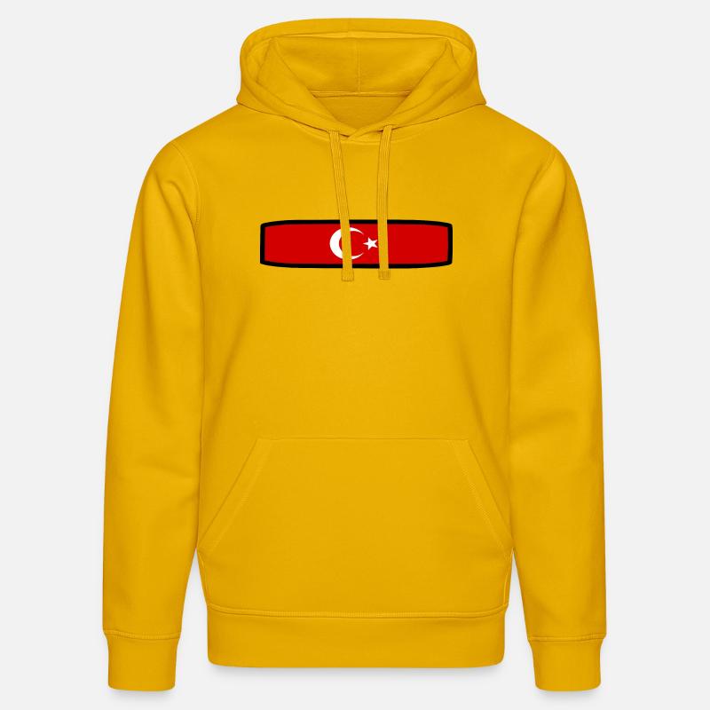 Drapeau turc - Sweat à capuche bio DRUMMER Stanley/Stella Unisexe - jaune spectre