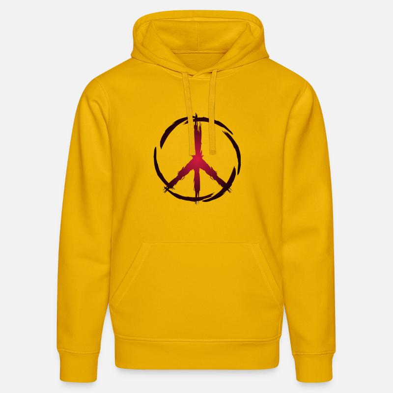 Symbole de paix - Sweat à capuche bio DRUMMER Stanley/Stella Unisexe - jaune spectre