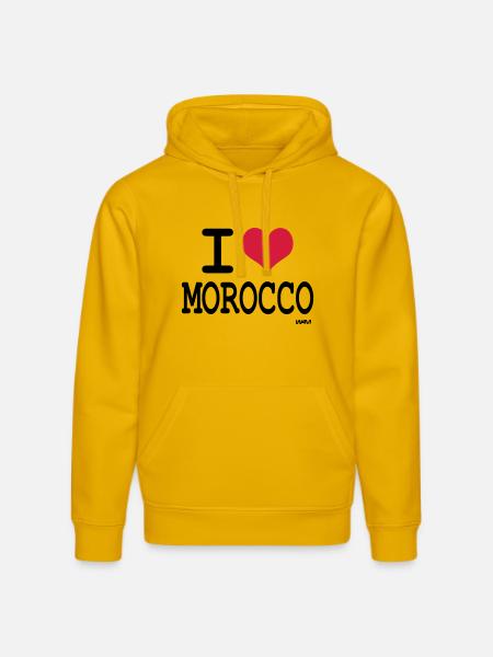 I Love Morocco - i love morocco by wam - Stanley/Stella DRUMMER Unisex Organic Hoodie - spectra yellow