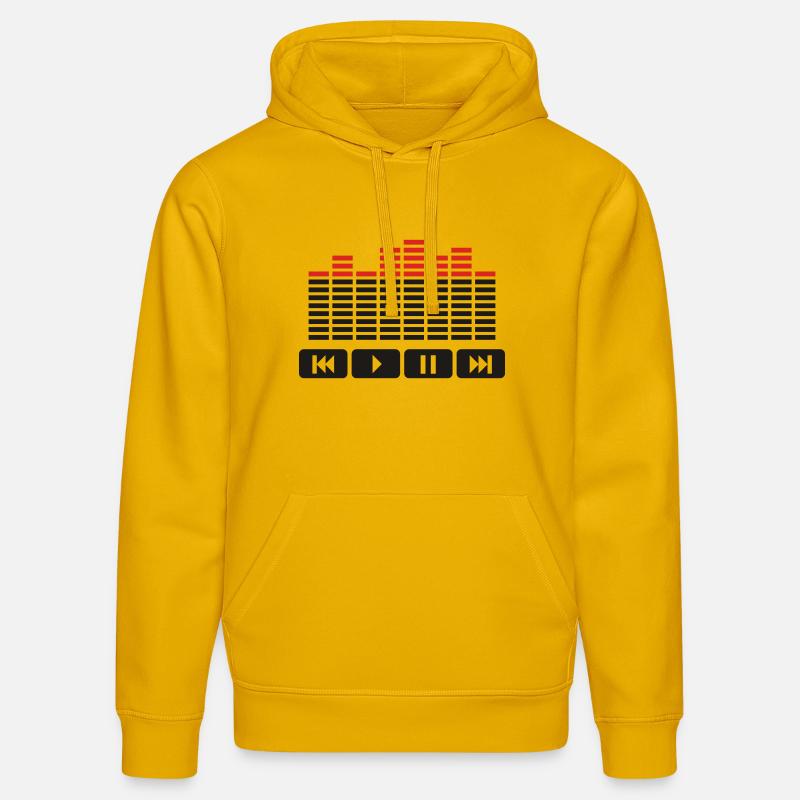 Equalizer audio player dj - Stanley/Stella Unisex Bio-Hoodie DRUMMER  - Spektralgelb