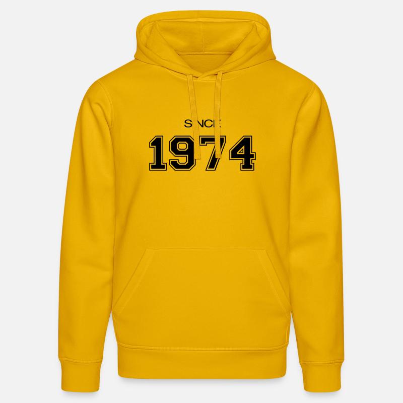 cadeau d'anniversaire 1974 - Sweat à capuche bio DRUMMER Stanley/Stella Unisexe - jaune spectre