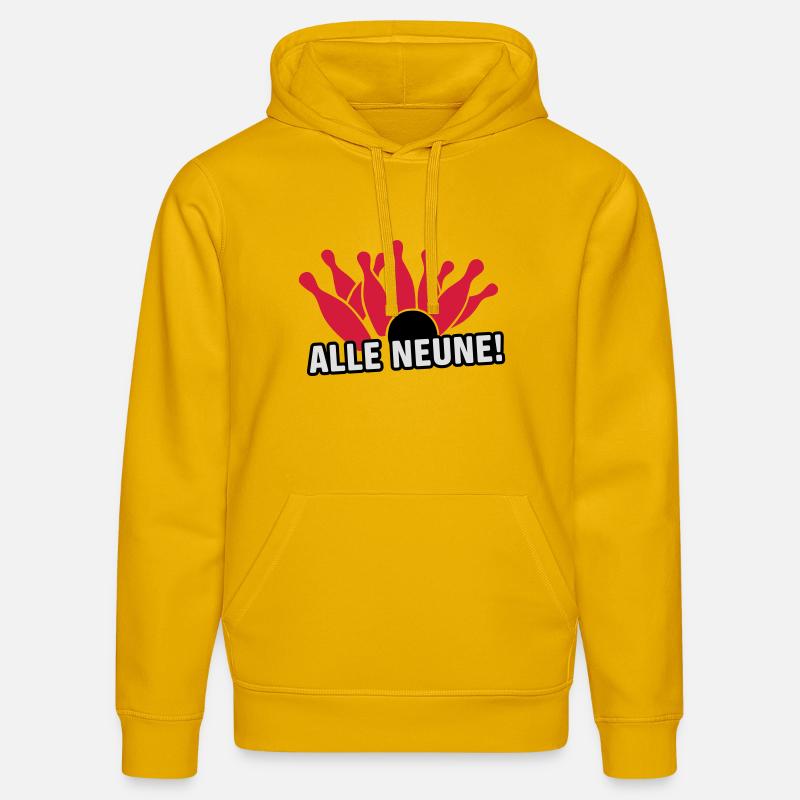 Bowling - Tout neuf! Chemise de bowling - Sweat à capuche bio DRUMMER Stanley/Stella Unisexe - jaune spectre