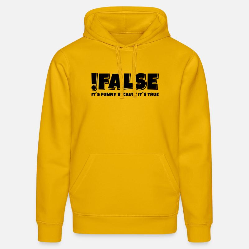 False True Programmierer Spruch - Stanley/Stella Unisex Bio-Hoodie DRUMMER  - Spektralgelb