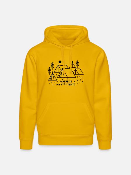 Where is my tent? - Stanley/Stella Unisex Bio-Hoodie DRUMMER - Spektralgelb