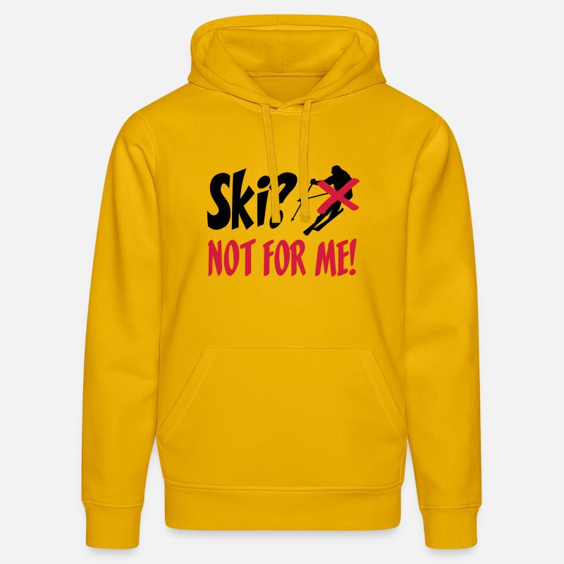 I hate Ski - Sweat à capuche bio DRUMMER Stanley/Stella Unisexe - jaune spectre