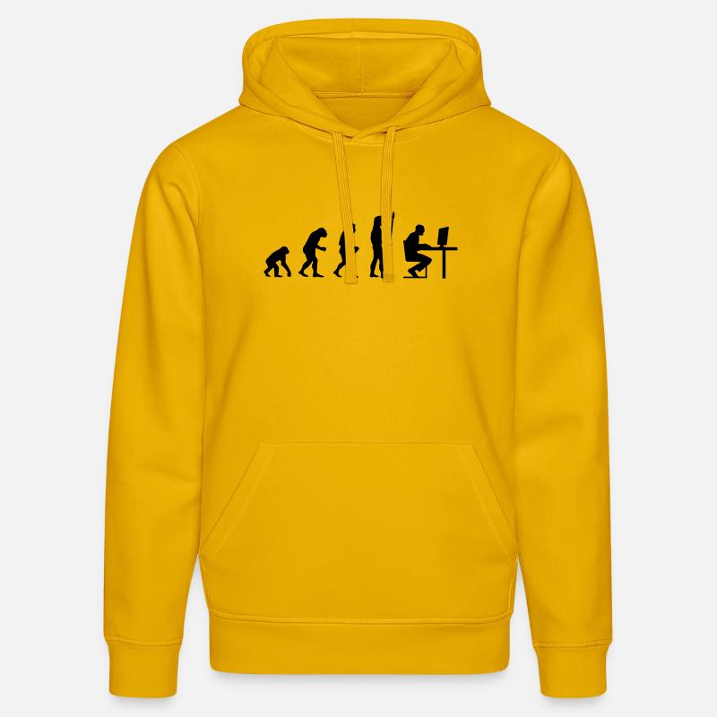 evolution_pc_3 - Sweat à capuche bio DRUMMER Stanley/Stella Unisexe - jaune spectre