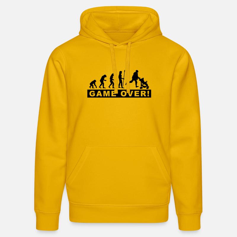 evolution_daddy - Sweat à capuche bio DRUMMER Stanley/Stella Unisexe - jaune spectre