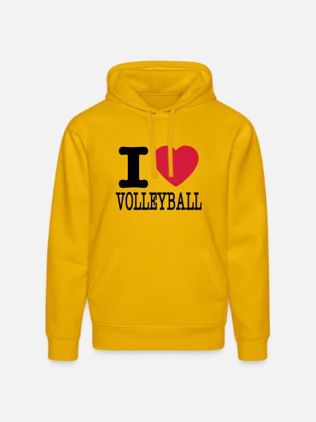 i love volleyball / ik hou van volleybal shirt - Stanley/Stella Uniseks bio-hoodie DRUMMER  - spectraal geel