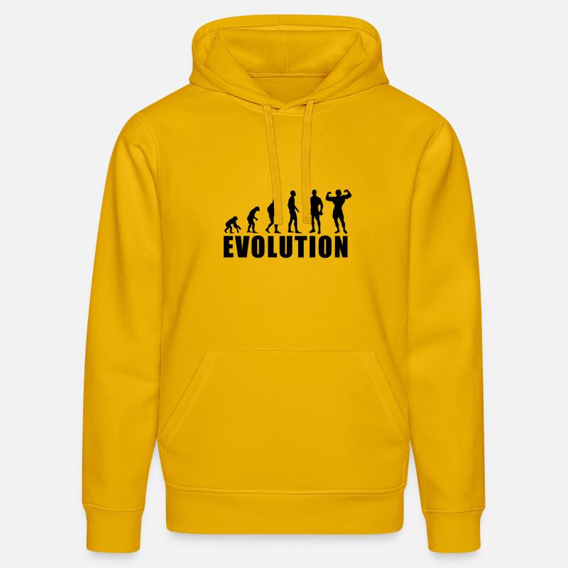 EVOLUTION BODY BUILDING Geschenk - Stanley/Stella Unisex Bio-Hoodie DRUMMER  - Spektralgelb