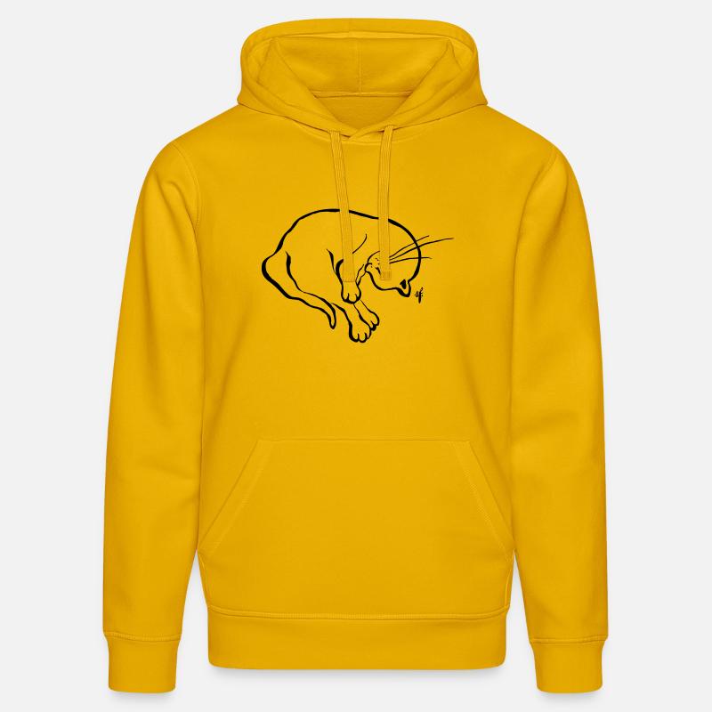 Mon petit chat se remet - Sweat à capuche bio DRUMMER Stanley/Stella Unisexe - jaune spectre