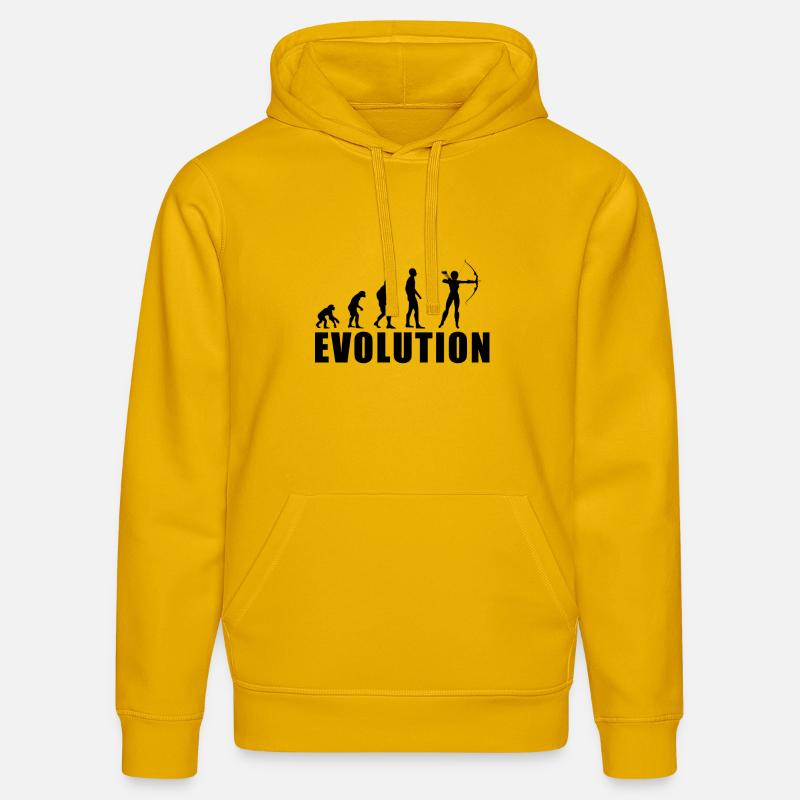 EVOLUTION BOGENSCHIESSEN Geschenk - Sweat à capuche bio DRUMMER Stanley/Stella Unisexe - jaune spectre