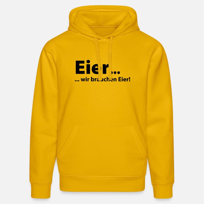 Eier, wir brauchen Eier - Stanley/Stella Unisex Bio-Hoodie DRUMMER - Spektralgelb