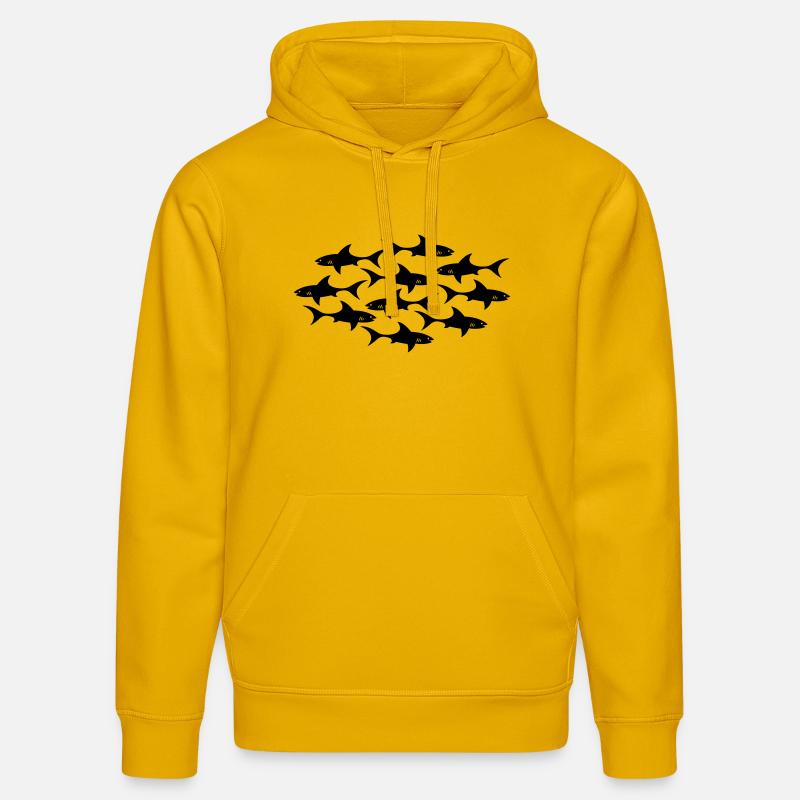 requin - Sweat à capuche bio DRUMMER Stanley/Stella Unisexe - jaune spectre
