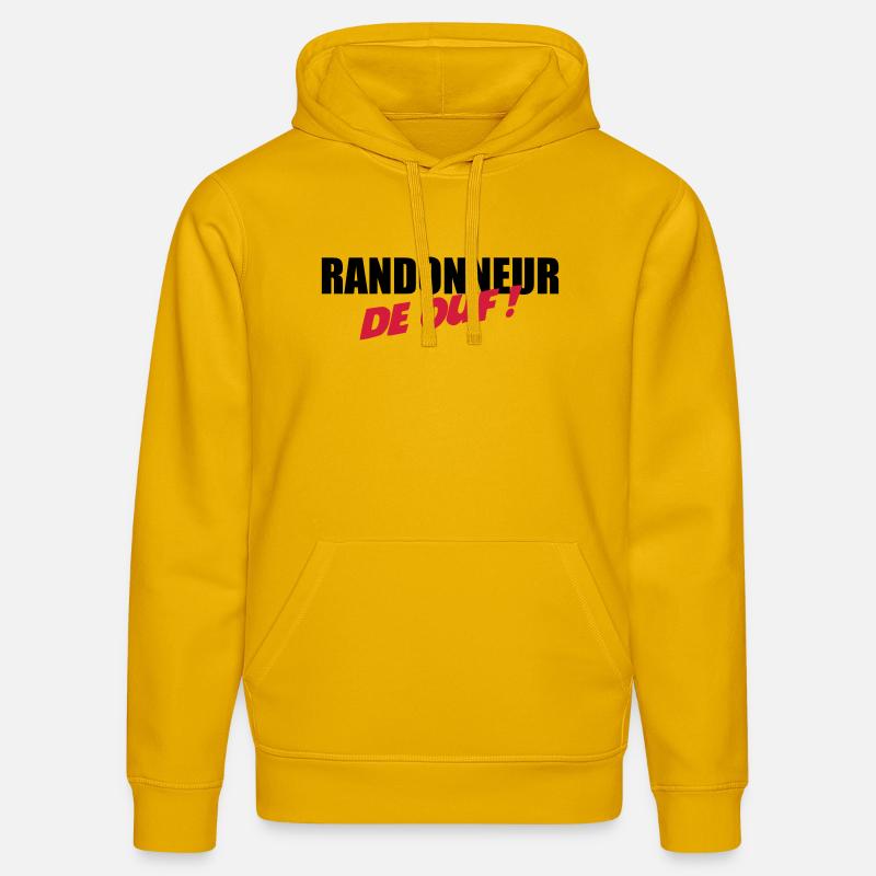 Randonneur de ouf ! - Sweat à capuche bio DRUMMER Stanley/Stella Unisexe - jaune spectre