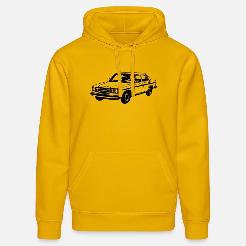 MB W123 , Youngtimer / Oldtimer ... (25) - Sweat à capuche bio DRUMMER Stanley/Stella Unisexe - jaune spectre