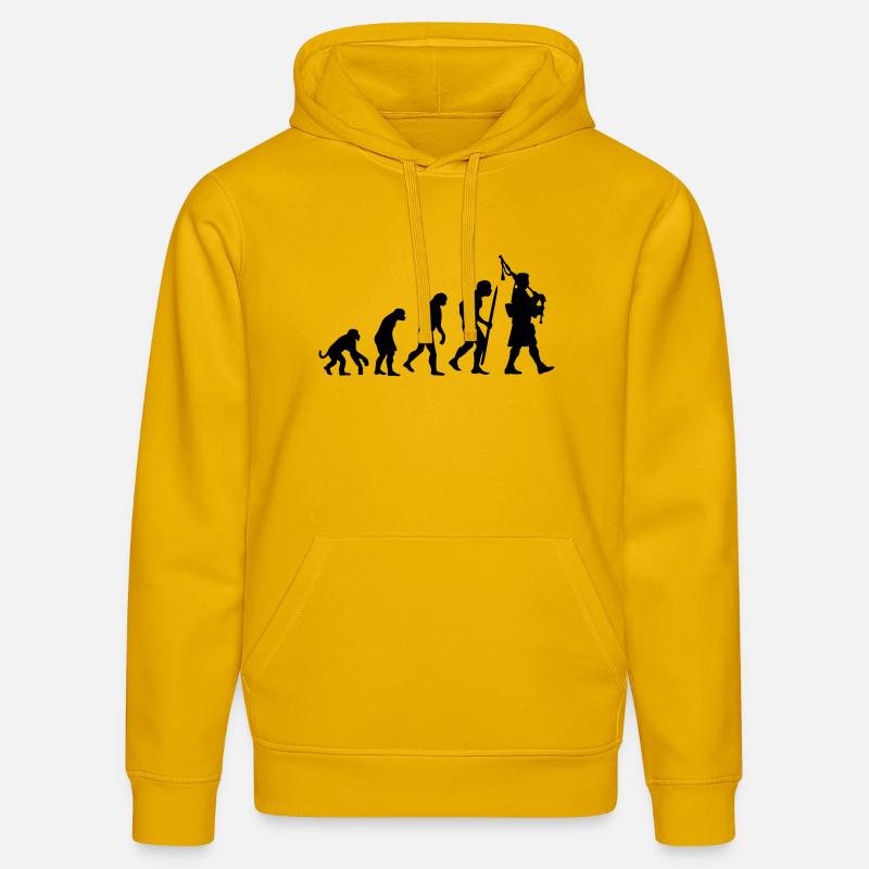 Evolution Pipebag - Sweat à capuche bio DRUMMER Stanley/Stella Unisexe - jaune spectre