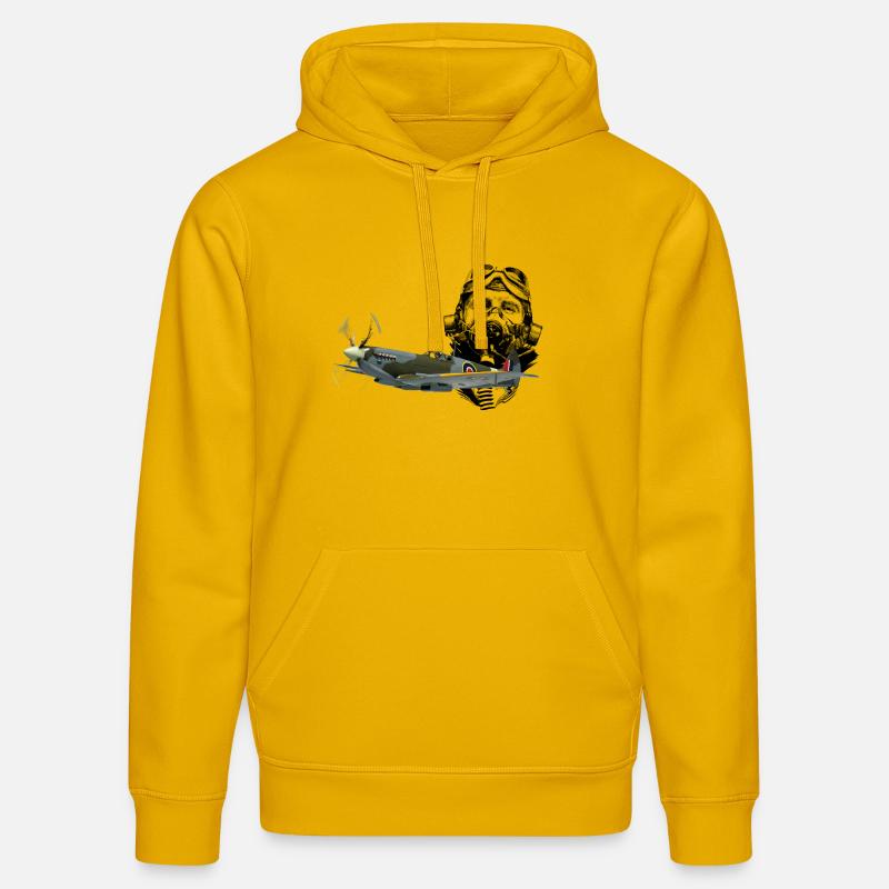 Pilot spitfire - Sweat à capuche bio DRUMMER Stanley/Stella Unisexe - jaune spectre