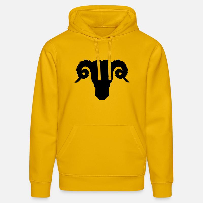 Bock- oder Rammkopfschattenbild - Stanley/Stella Unisex Bio-Hoodie DRUMMER  - Spektralgelb