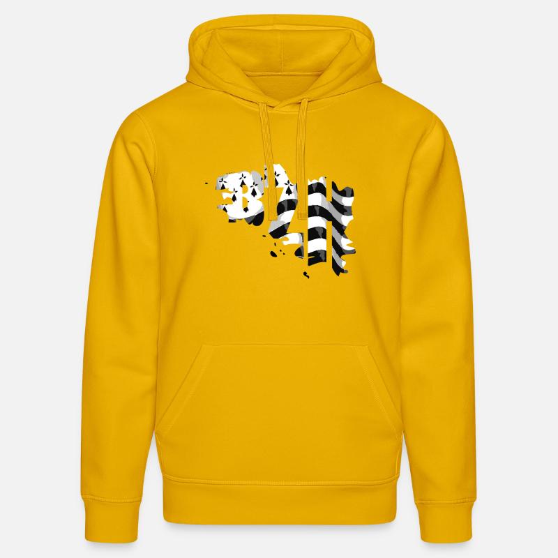 BZH - Sweat à capuche bio DRUMMER Stanley/Stella Unisexe - jaune spectre