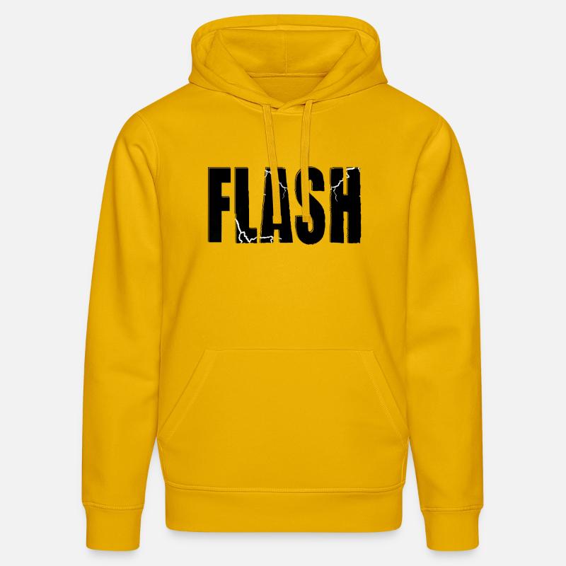 FLASH CLAIM avec flash - Sweat à capuche bio DRUMMER Stanley/Stella Unisexe - jaune spectre