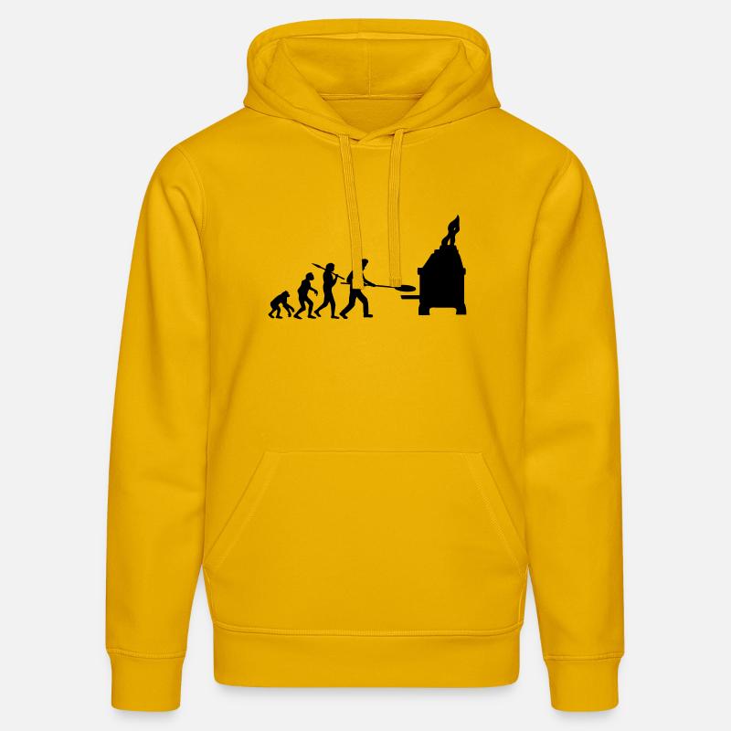 Evolution Pizza Bäcker - Stanley/Stella Unisex Bio-Hoodie DRUMMER  - Spektralgelb