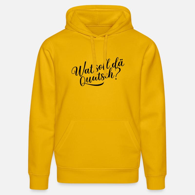 Wat soll dä Quatsch? - Stanley/Stella Unisex Bio-Hoodie DRUMMER  - Spektralgelb