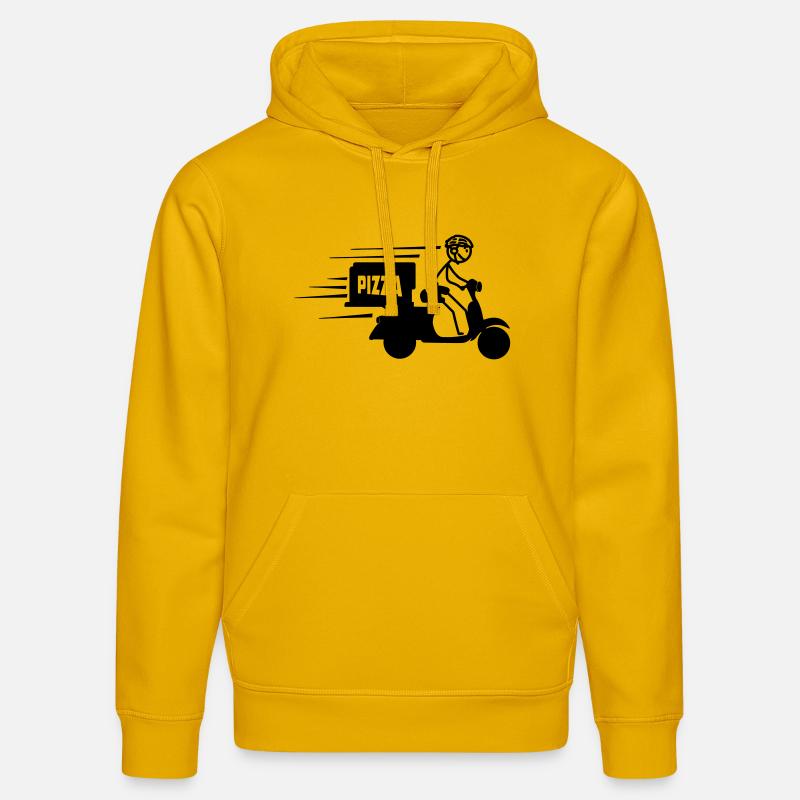Rollerpaket oder Pizzatext PIZZA - Stanley/Stella Unisex Bio-Hoodie DRUMMER  - Spektralgelb