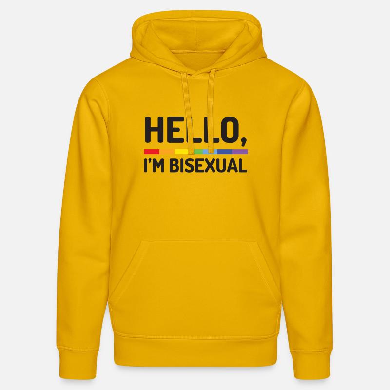 Hallo, ich bin bisexuell - Stanley/Stella Unisex Bio-Hoodie DRUMMER  - Spektralgelb