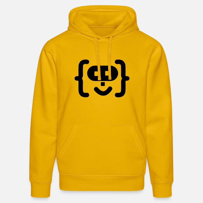 Hacker programmer code logo - Stanley/Stella DRUMMER Unisex Organic Hoodie - spectra yellow