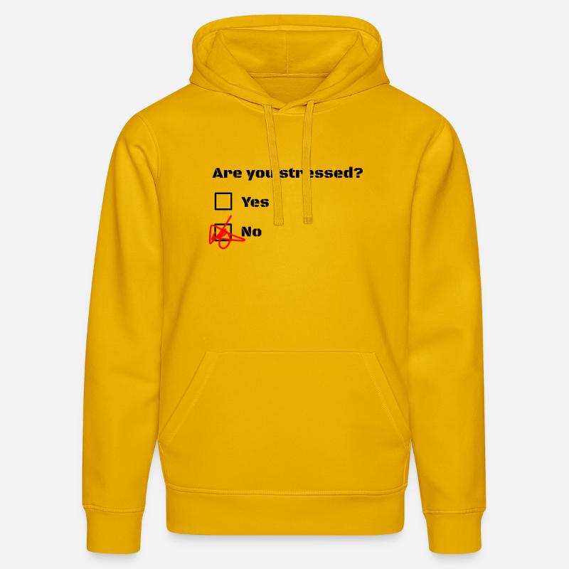Êtes-vous stressé? Êtes-vous stressé? - Sweat à capuche bio DRUMMER Stanley/Stella Unisexe - jaune spectre