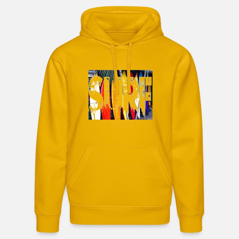 SURF - Sweat à capuche bio DRUMMER Stanley/Stella Unisexe - jaune spectre