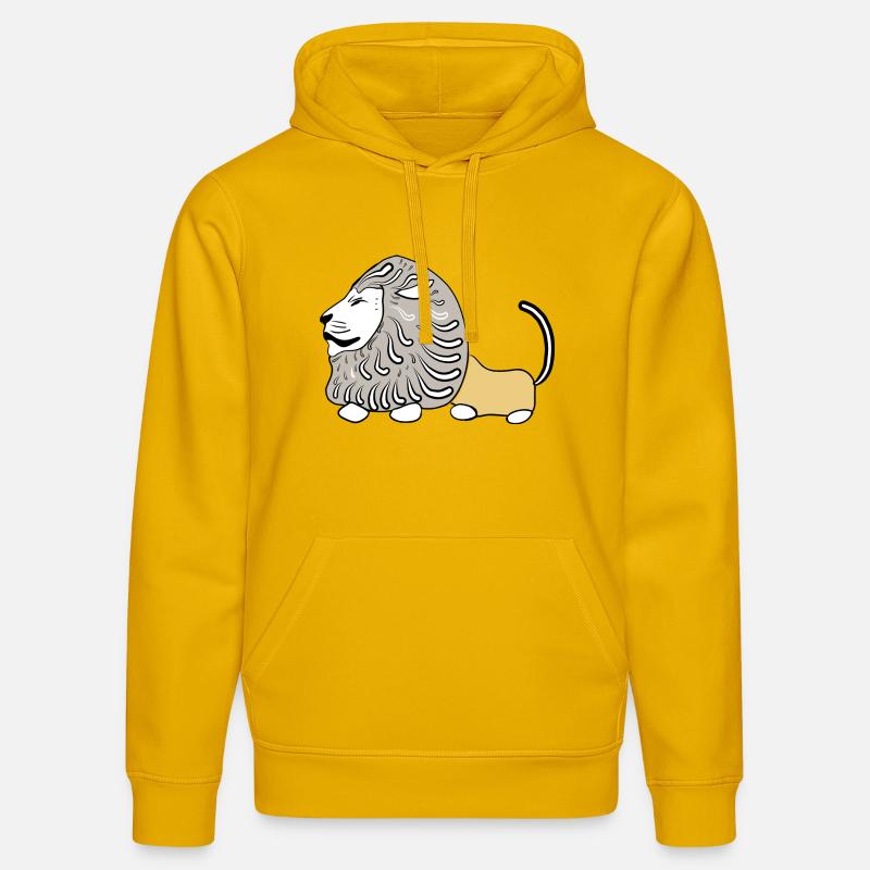 LION VECTER - Sweat à capuche bio DRUMMER Stanley/Stella Unisexe - jaune spectre
