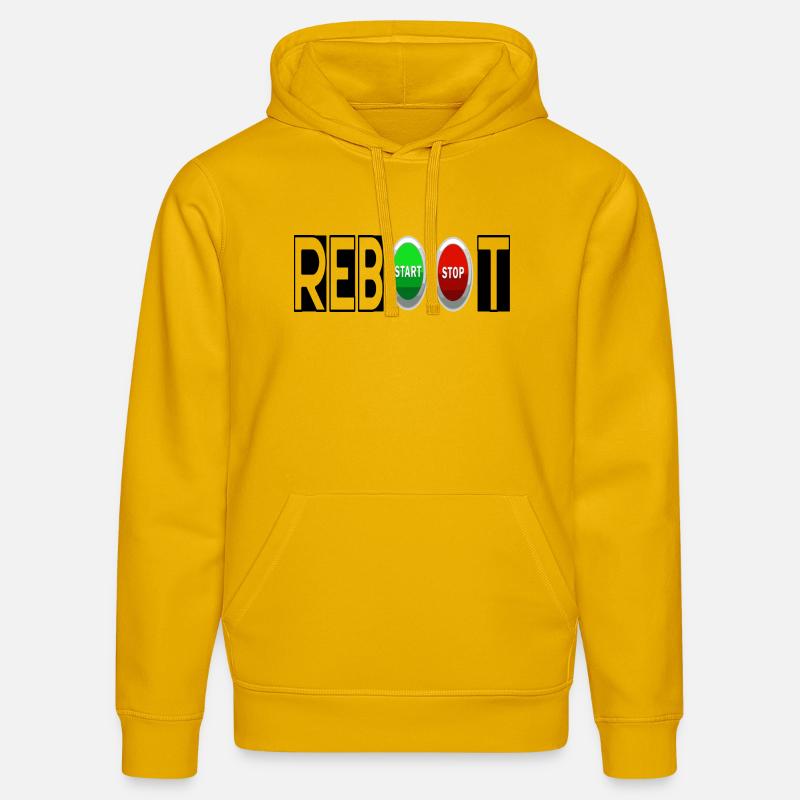 REBOOT - Sweat à capuche bio DRUMMER Stanley/Stella Unisexe - jaune spectre