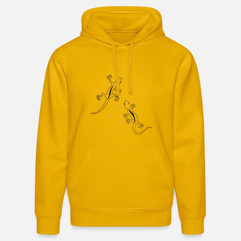 Zwei Eidechsen - Stanley/Stella Unisex Bio-Hoodie DRUMMER  - Spektralgelb