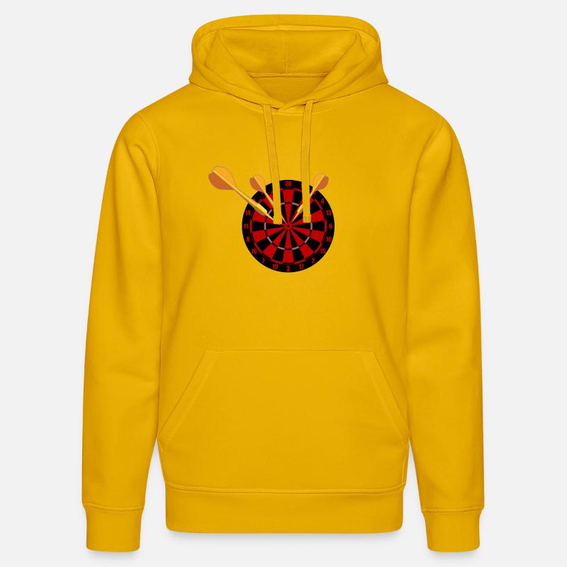 Fléchettes Flèches et jeu de fléchettes - Sweat à capuche bio DRUMMER Stanley/Stella Unisexe - jaune spectre
