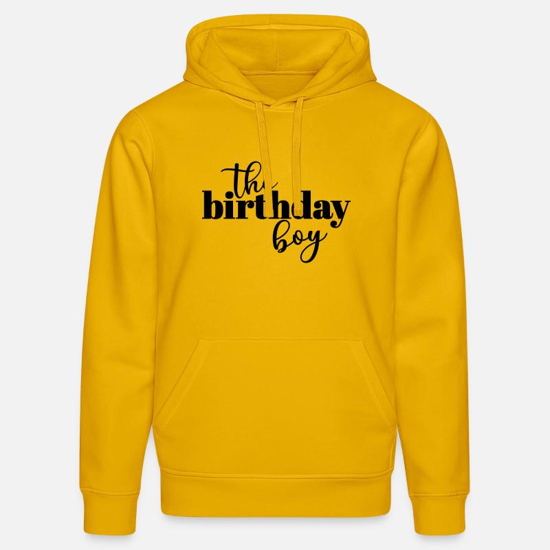 Le garçon d’anniversaire - Sweat à capuche bio DRUMMER Stanley/Stella Unisexe - jaune spectre