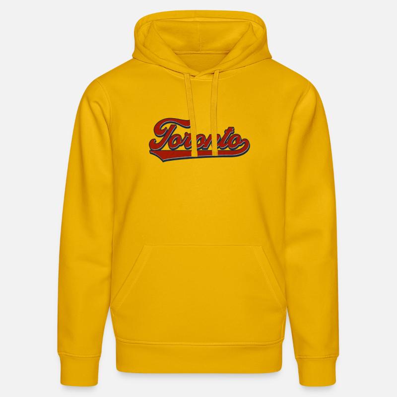 Toronto Retro Script - Stanley/Stella DRUMMER Unisex Organic Hoodie - spectra yellow