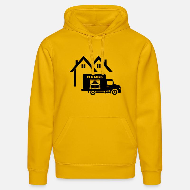 Rideaux de camion à la maison - Sweat à capuche bio DRUMMER Stanley/Stella Unisexe - jaune spectre