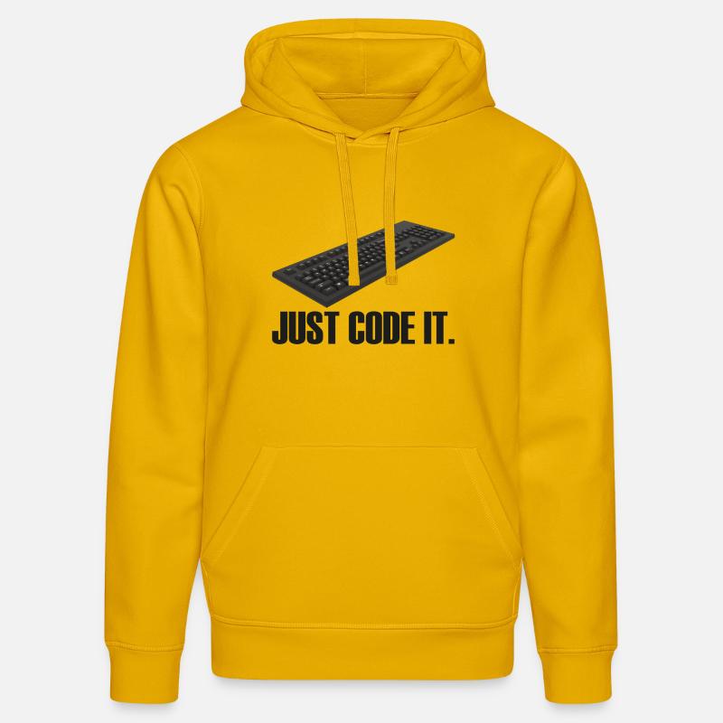 Il suffit de le coder - Sweat à capuche bio DRUMMER Stanley/Stella Unisexe - jaune spectre